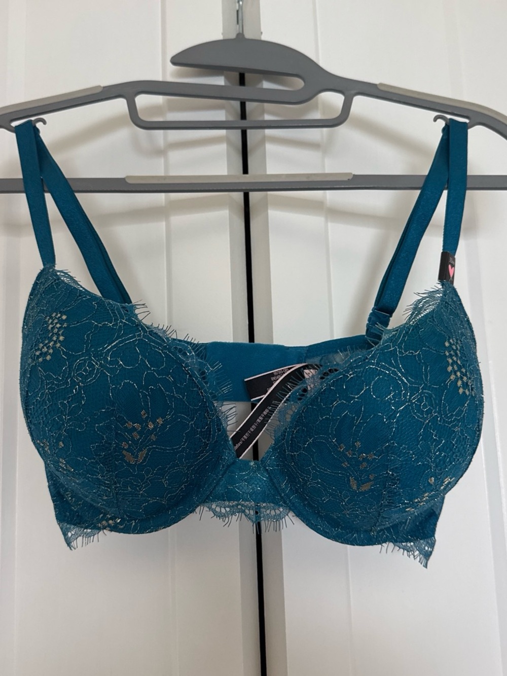 VS Teal Lace push up Bra